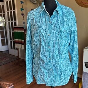 Roper Turquoise Chevron Shirt like New.